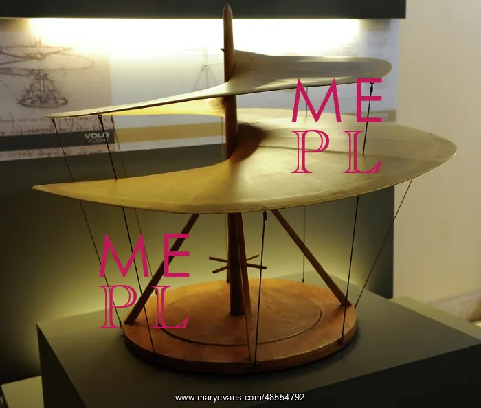 : Study the air screw by Leonardo da Vinci. Manuscript B, shee : Study the air screw by Leonardo da Vinci. Manuscript B, shee