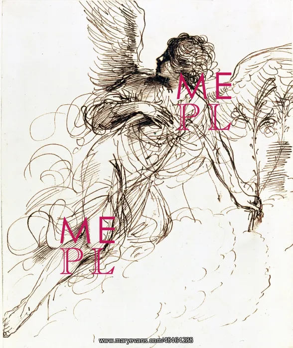 : Study of an Angel Artist: Guercino : Study of an Angel Artist: Guercino