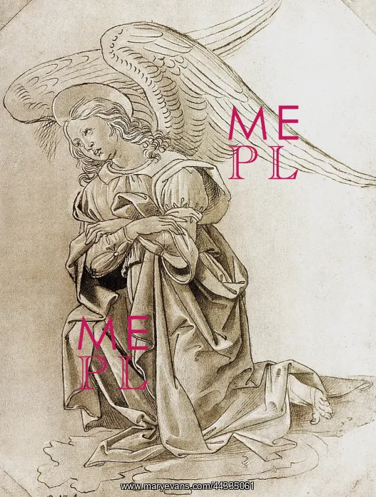 : Study for an angel, drawing by Botticelli : Study for an angel, drawing by Botticelli