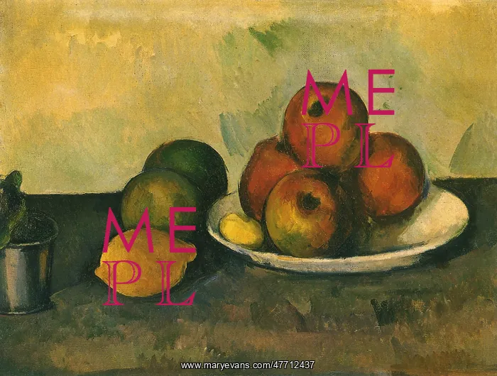  : Study of Apples, Lemon, by Paul Cezanne