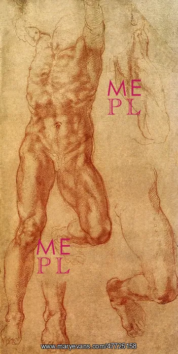 : Study for The Death of Haman, by Michelangelo : Study for The Death of Haman, by Michelangelo