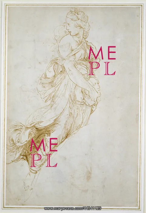 : Study for the Figure of Melpomene, drawing by Raphael : Study for the Figure of Melpomene, drawing by Raphael
