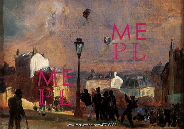  : Study for Flying Kites, Montmartre