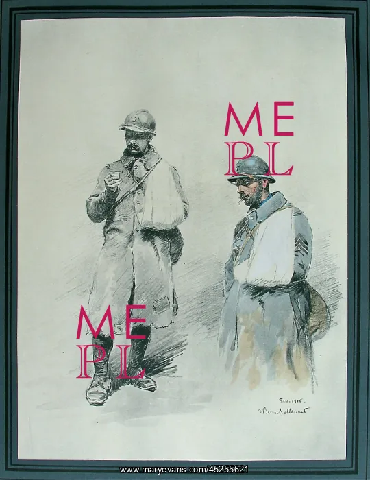 : Study of two French walking wounded soldiers : Study of two French walking wounded soldiers