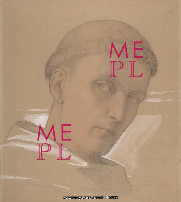 : Study of the Head of St. Augustine, for the painting : Study of the Head of St. Augustine, for the painting