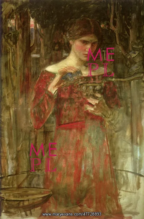 : Study for Jason and Medea, by J W Waterhouse : Study for Jason and Medea, by J W Waterhouse