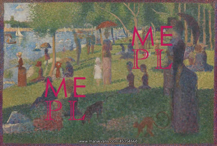 : Study for La Grande Jatte, by Georges Seurat : Study for La Grande Jatte, by Georges Seurat