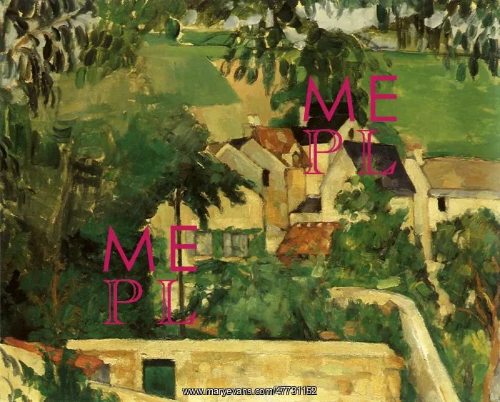 : Study: Landscape at Auvers, by Paul Cezanne : Study: Landscape at Auvers, by Paul Cezanne