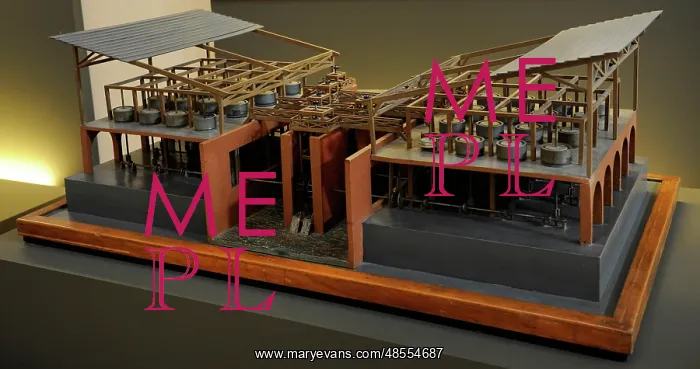 : Study of Leonardo da Vinci. Multiple cylinder mill. Model : Study of Leonardo da Vinci. Multiple cylinder mill. Model