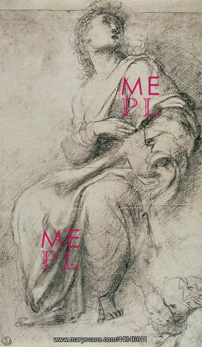 : Study of a male figure, drawing by Raphael : Study of a male figure, drawing by Raphael