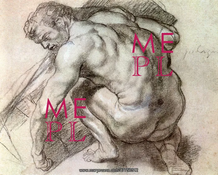: Study of a Male Nude Lifting a Heavy Object, by Rubens : Study of a Male Nude Lifting a Heavy Object, by Rubens