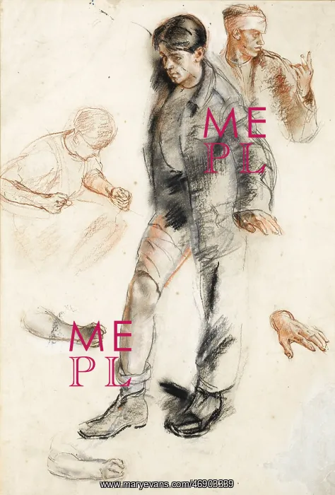 : Study for a painting, by Henry Tonks, WW1 : Study for a painting, by Henry Tonks, WW1