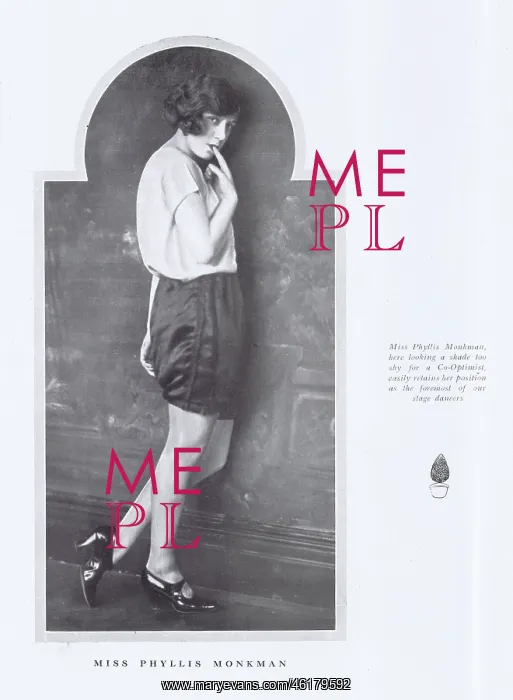 : A study of Phyllis Monkman, appearing in the Co-optimists, L : A study of Phyllis Monkman, appearing in the Co-optimists, L