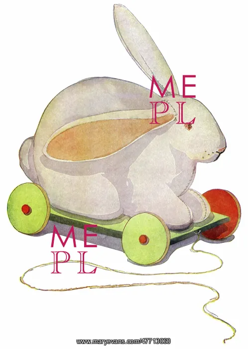: Stuffed Bunny on Wheels : Stuffed Bunny on Wheels