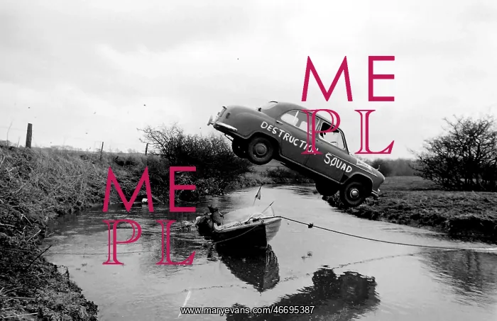 : Stuntman attempts to fly car over river : Stuntman attempts to fly car over river