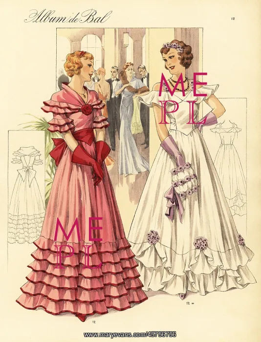 : Style dresses in taffetas, 1935 : Style dresses in taffetas, 1935