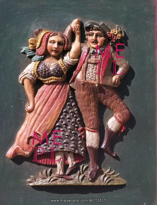 : Styrian couple. Gingerbread model. Volkskundemuseum : Styrian couple. Gingerbread model. Volkskundemuseum