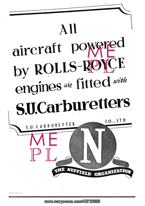 : SU Aero Engine Carburetters : SU Aero Engine Carburetters