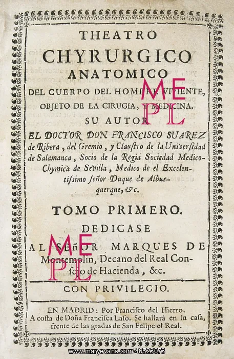 : SUAREZ de RIBERA, Francisco (s.XVIII). Spanish : SUAREZ de RIBERA, Francisco (s.XVIII). Spanish