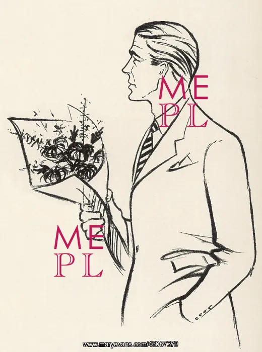 : Suave man with bouquet : Suave man with bouquet