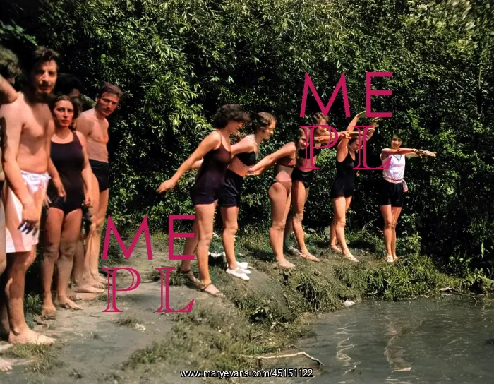 : SUBATHERS BESIDE A RIVER : SUBATHERS BESIDE A RIVER