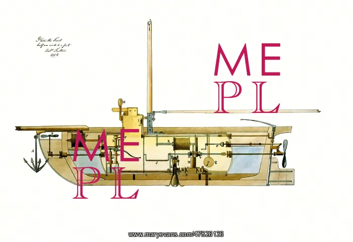 : Submarine Design, Robert Fulton, 1806 : Submarine Design, Robert Fulton, 1806