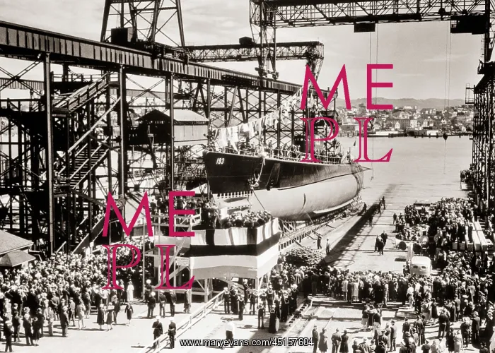 : Submarine Uss Swordfish Launching at Mare Island : Submarine Uss Swordfish Launching at Mare Island