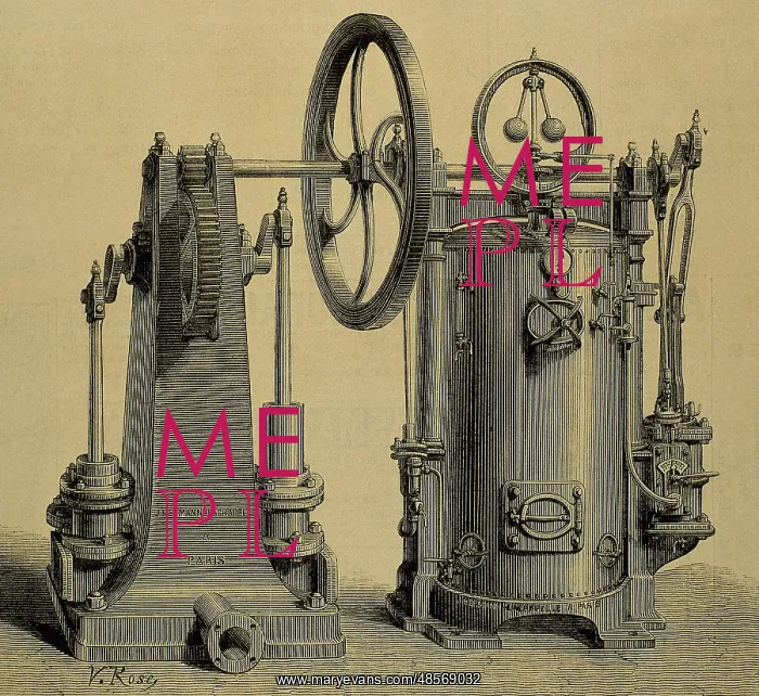 : Submerged pump pistons. Supply cities. Engraved by Decreef : Submerged pump pistons. Supply cities. Engraved by Decreef