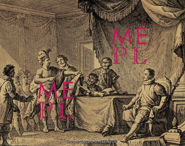 : Submission of Sayri Tupac. Engraving : Submission of Sayri Tupac. Engraving