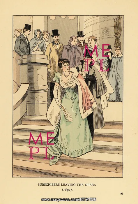 : Subscribers leaving the opera, 1891 : Subscribers leaving the opera, 1891
