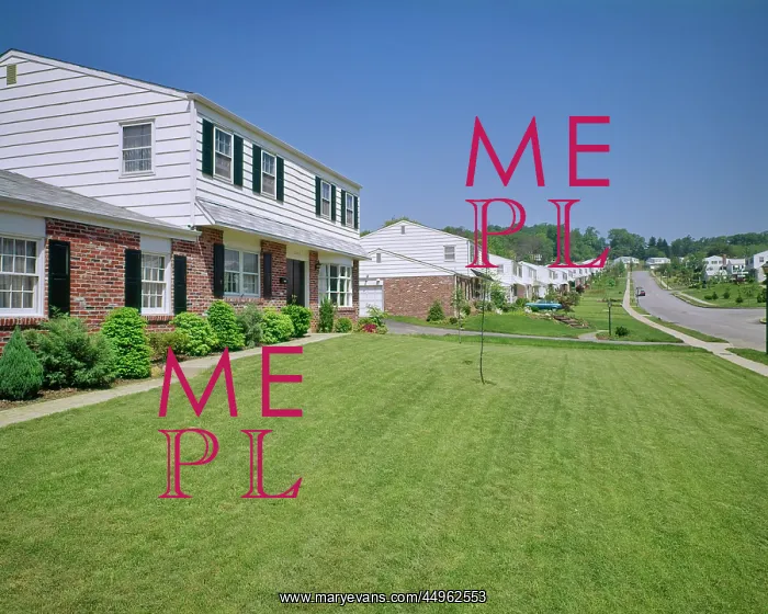 : Suburban Brick and Clapboard House with Fresh : Suburban Brick and Clapboard House with Fresh