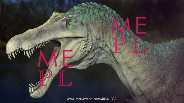 : Suchomimus dinosaur, side profile : Suchomimus dinosaur, side profile