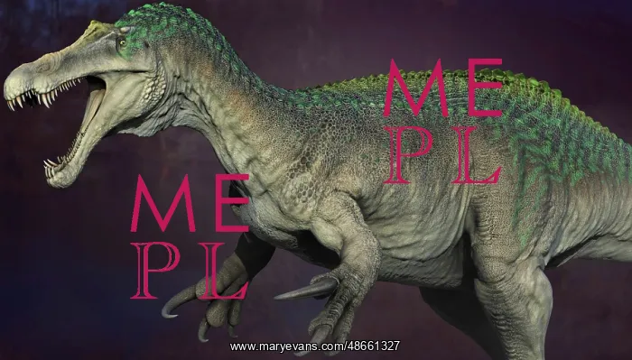 : Suchomimus dinosaur, side view on colored background : Suchomimus dinosaur, side view on colored background