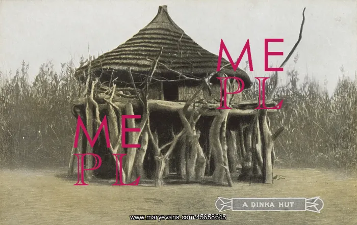 : Sudan - A Dinka Hut : Sudan - A Dinka Hut