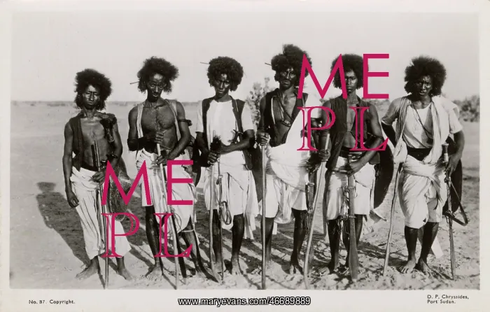 : Sudan - A group of Hadendoa Warriors : Sudan - A group of Hadendoa Warriors