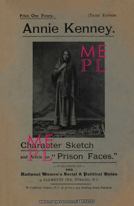 : Suffragette Annie Kenney Character Sketch : Suffragette Annie Kenney Character Sketch