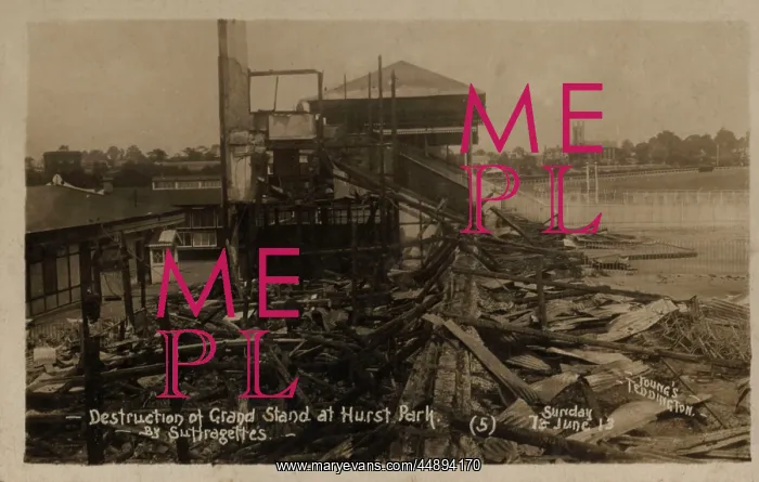 : Suffragette Arson Hurst Park : Suffragette Arson Hurst Park
