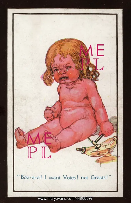 : Suffragette Baby Votes not Groats : Suffragette Baby Votes not Groats