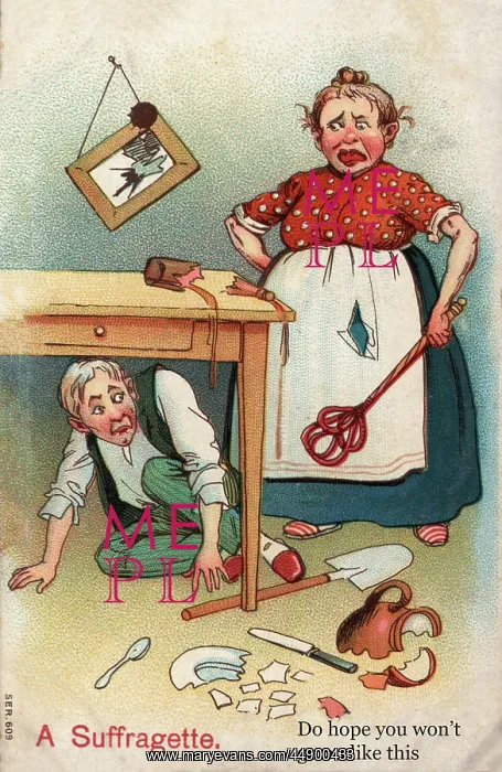 : Suffragette Beats Husband : Suffragette Beats Husband