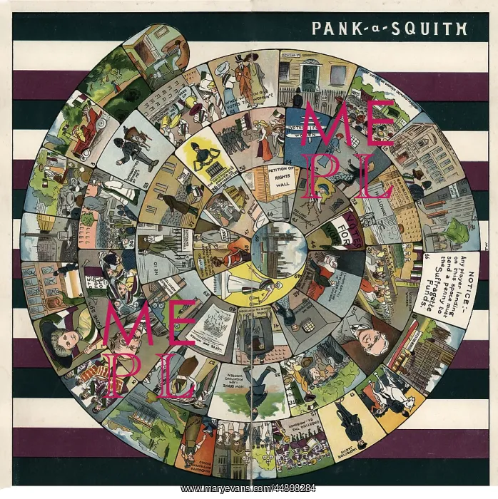 : Suffragette Board Game PANK-A-SQUITH : Suffragette Board Game PANK-A-SQUITH