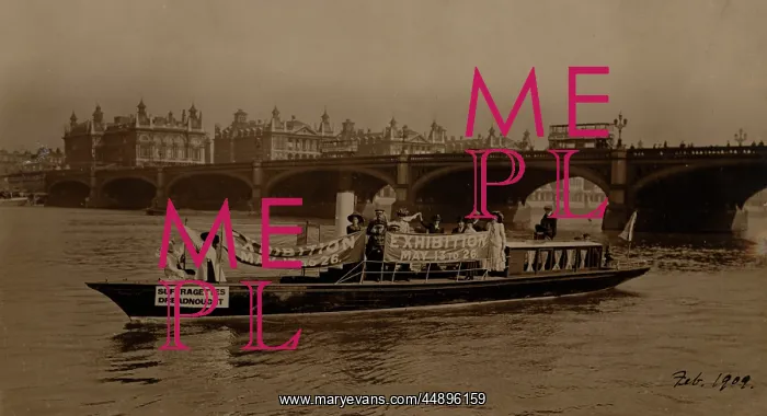 : Suffragette Boat Advertising Women's Exhibition : Suffragette Boat Advertising Women's Exhibition