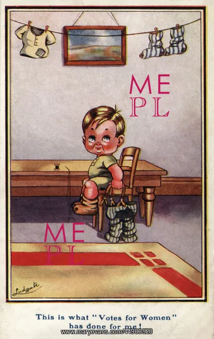 : Suffragette Boy On Chair Sewing : Suffragette Boy On Chair Sewing
