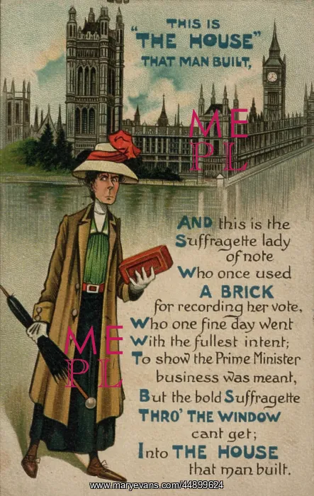 : Suffragette with Brick : Suffragette with Brick