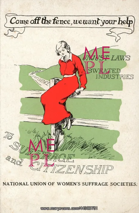 : Suffragette Come off the Fence N.U.W.S.S : Suffragette Come off the Fence N.U.W.S.S