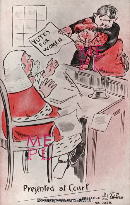 : Suffragette Faces Judge in Court : Suffragette Faces Judge in Court