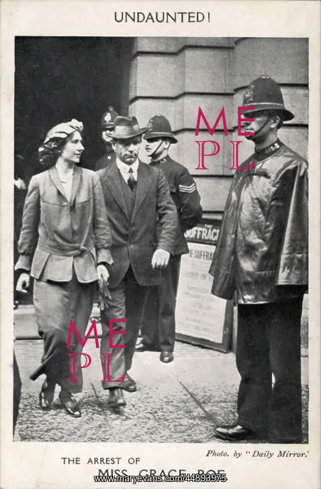 : Suffragette Grace Roe Arrest 1914 : Suffragette Grace Roe Arrest 1914