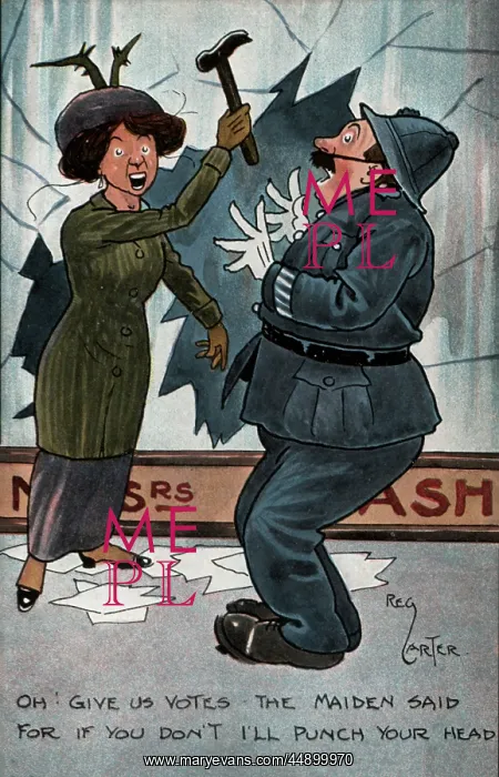 : Suffragette Hammer Policeman Broken Window : Suffragette Hammer Policeman Broken Window