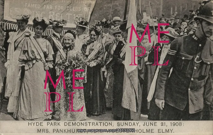 : Suffragette Hyde Park Demonstration 1908 : Suffragette Hyde Park Demonstration 1908