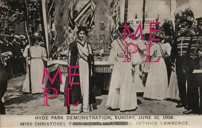 : Suffragette Hyde Park Demonstration 1908 : Suffragette Hyde Park Demonstration 1908