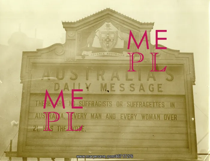 : Suffragette movement: Australia's message : Suffragette movement: Australia's message